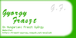 gyorgy fraszt business card